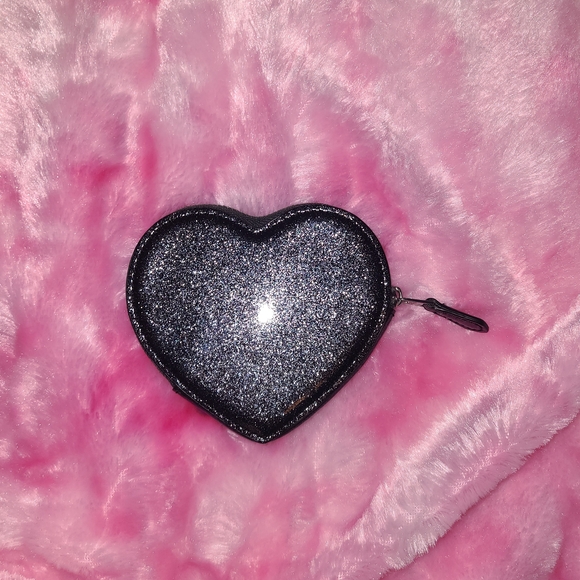 Coach Glittery Black Heart Coin Pouch - Picture 5 of 5